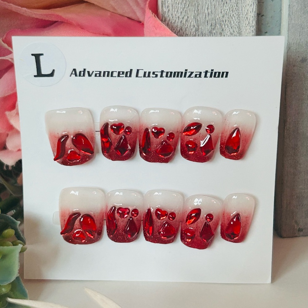 Red Ombre Press-On Nails